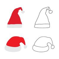 icône de bonnet de Noel vecteur