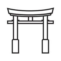 icône de la porte torii vecteur