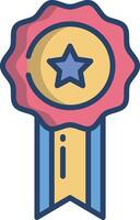 badge linéaire Couleur illustration vecteur