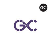 gxc logo lettre monogramme conception circulaire vecteur