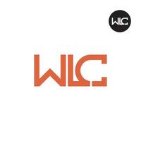 wc logo lettre monogramme conception initiales vecteur
