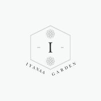 je lettre logo avec une Créatif floral concept pour entreprise affaires beauté réel biens prime vecteur