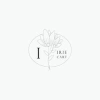 je lettre logo avec une Créatif floral concept pour entreprise affaires beauté réel biens prime vecteur