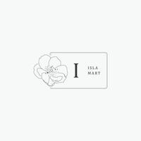 je lettre logo avec une Créatif floral concept pour entreprise affaires beauté réel biens prime vecteur