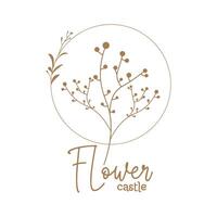 botanique logo conception pour graphique designer ou fleur boutique vecteur