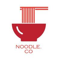 nouille restaurant logo conception pour graphique designer ou propriétaire magasin vecteur