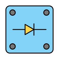 diode ligne rempli icône conception vecteur