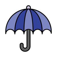 parapluie ligne rempli icône conception vecteur