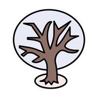 icône de la ligne des arbres vecteur