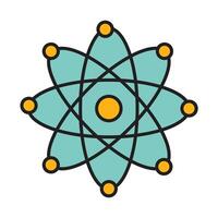 atome ligne rempli icône conception vecteur