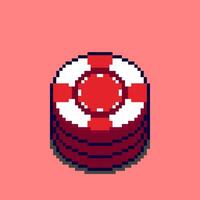 pixel art style puce casino conception vecteur