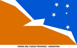 drapeau de tierra del fuego Province - Argentine, tierra del fuego Province - Argentine nationale drapeau vecteur