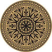 or rond classique ornement de ancien Grèce et romain Empire. cercle, arabesque, byzantin modèle. vecteur