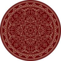 classique coloré rond ornement. rouge modèle dans une cercle. dessin de Grèce et ancien Rome. fleur dessin. vecteur