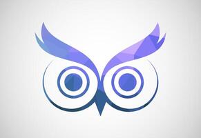 hibou logo conception illustration. hibou yeux logo vecteur