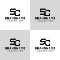 des lettres sc monogramme logo ensemble, adapté pour tout affaires avec cs ou sc initiales vecteur