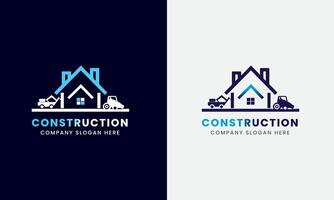 construction icône, bâtiment icône, immobilier propriété maison affaires logo concept vecteur