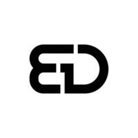 lettre ed Créatif monogramme logo vecteur