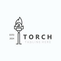 torche logo graphique, Jeux olympiques flamme moderne conception élément Facile minimaliste modèle vecteur