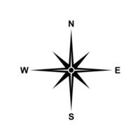 boussole icône conception. la navigation orientation signe et symbole. vecteur