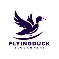 en volant canard logo conception inspiration, voler canard icône, oie, cygne logo modèle vecteur