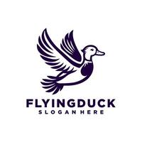en volant canard logo conception inspiration, voler canard icône, oie, cygne logo modèle vecteur