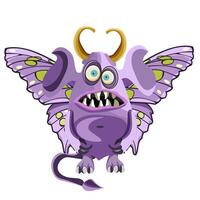 monstre avec papillon ailes personnage conception vecteur
