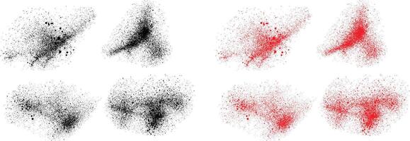 coup de pinceau ensemble de noir et rouge Couleur la criminalité du sang vecteur