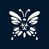 une logo conception de une toxique papillon de pollution, minimaliste et simpliste, eps format vecteur