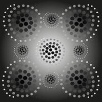 abstrait gris Contexte décoré avec une spirale de cercles et points vecteur