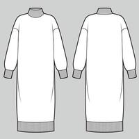 robe technique mode illustration. vecteur