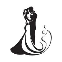 mariage logo conception modèle, mariage couple la cérémonie symbole Stock image vecteur