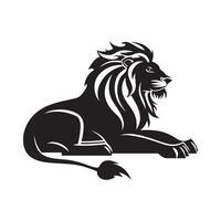 Lion illustration noir silhouette Stock image conception vecteur