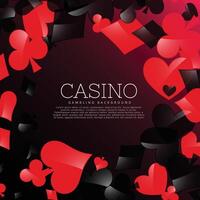 casino Contexte avec en jouant cartes symboles vecteur