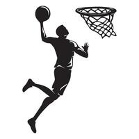 icône de une la personne en jouant basketball vecteur