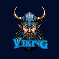 viking homme illustration, esports mascotte, jeu logo modèle vecteur