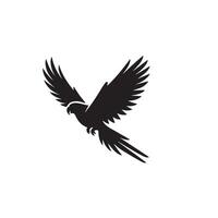 perroquet silhouette sur blanc Contexte. des oiseaux silhouette. perroquet logo, illustration vecteur