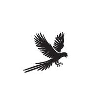 perroquet silhouette sur blanc Contexte. des oiseaux silhouette. perroquet logo, illustration vecteur