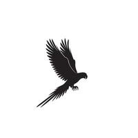 perroquet silhouette sur blanc Contexte. des oiseaux silhouette. perroquet logo, illustration vecteur