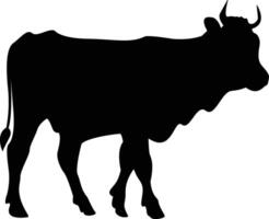 silhouette vache veaux vecteur