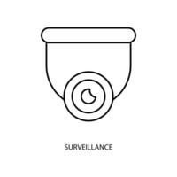 surveillance concept ligne icône. Facile élément illustration. surveillance concept contour symbole conception. vecteur