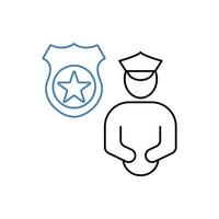 police concept ligne icône. Facile élément illustration. police concept contour symbole conception. vecteur