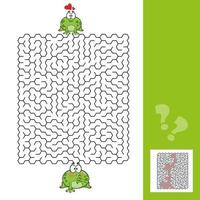 jeu de labyrinthe de grenouilles avec réponse vecteur