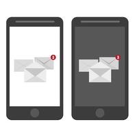 lettre enveloppes blanches avec notification de contestation, concept d'e-mail entrant vecteur