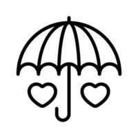 prendre une Regardez à incroyable icône de mariage parapluie dans modifiable conception style vecteur