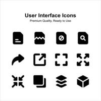 bien conçu utilisateur interface Icônes paquet, prêt à utilisation vecteur