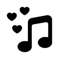 la musique Remarque avec cœur symbole concept de romantique la musique vecteur