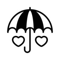 prendre une Regardez à incroyable icône de mariage parapluie dans modifiable conception style vecteur