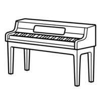 piano clavier contour icône dans format, idéal pour liés à la musique conception projets et artistique efforts. vecteur