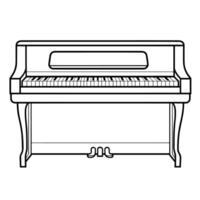 piano clavier contour icône dans format, idéal pour liés à la musique conception projets et artistique efforts. vecteur